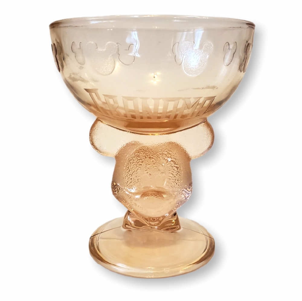 Disney Mickey Mouse Pink Tinted Grandma Cup/Bowl